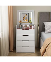 Simplie Fun 3-in-1 Vanity Desk with Mirror and Drawers