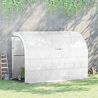 Streamdale Furniture 10' x 5' x 7' Walk-In Greenhouse with Roll-Ups and Shelves