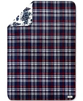 Weatherproof Reversible Plaid Throw, 50" x 70"