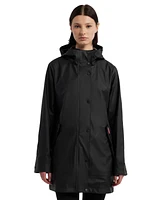 Hunter Women's Hooded Rubberized Waterproof Rain Coat