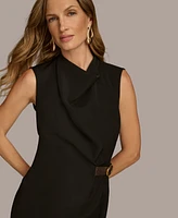 Donna Karan New York Women's Mock-Neck Shift Dress