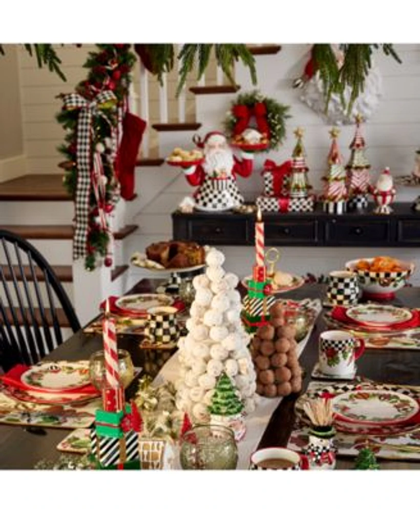 Mackenzie Childs Deck The Halls Dinnerware Collection