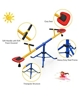 Sugift 360°Rotation Kids Seesaw Swivel Teeter Totter Playground Equipment