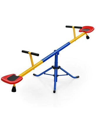 Sugift 360°Rotation Kids Seesaw Swivel Teeter Totter Playground Equipment