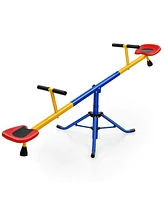 Sugift 360°Rotation Kids Seesaw Swivel Teeter Totter Playground Equipment