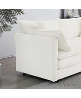 Streamdale Furniture Comfy Deep Single Seat Reading Armchair with Toss Pillow