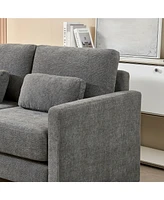 Streamdale Furniture Small Modern Loveseat Sofa with Chenille Fabric