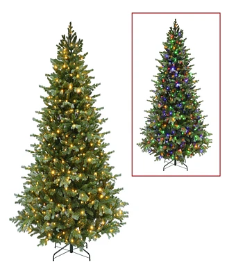 Puleo Pre-Lit Artificial Linden Tree 7.5 ft