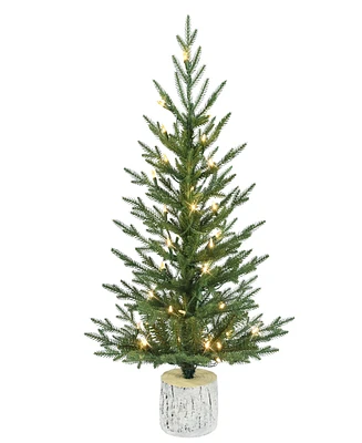 Puleo Pre-Lit Potted Artificial Tree 3 ft