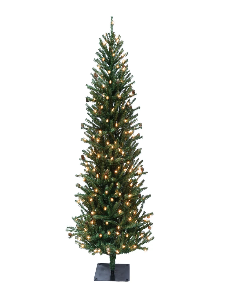 Puleo Pre-Lit Artificial Christmas Tree 5ft