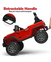 Sugift 12V Kids Ride On Car with Remote Control and Double Magnetic Door