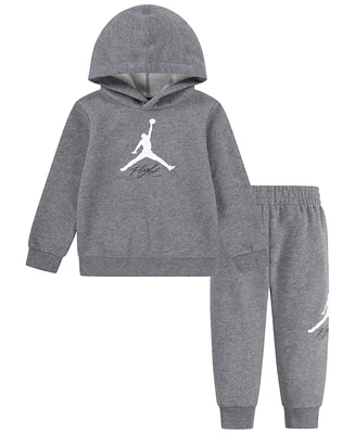 Jordan Toddler Boys Jump Man Flight Pullover Hoodie and Pants 2-Piece Set