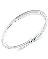 Lauren Ralph Lauren Sterling Silver Logo-Etched Intertwined Bangle Bracelet