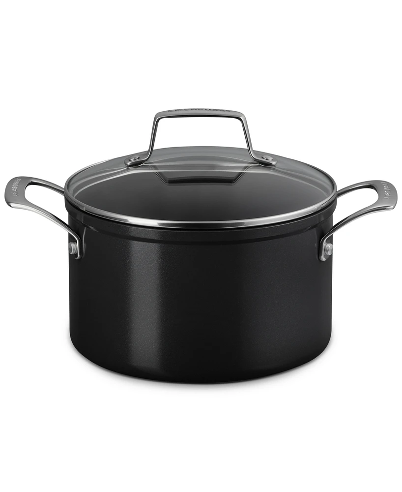 Le Creuset Essential Non-Stick Ceramic Stockpot with Glass Lid, 4