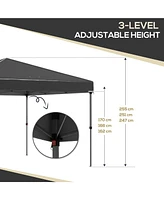 9.7' Pop Up Canopy with Sidewalls and Reflective Strips