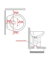 Yescom Rv Toilet Gravity Flush Camper Toilet Elongated 20" High Travel Trailer Toilet for Rv Hdpe