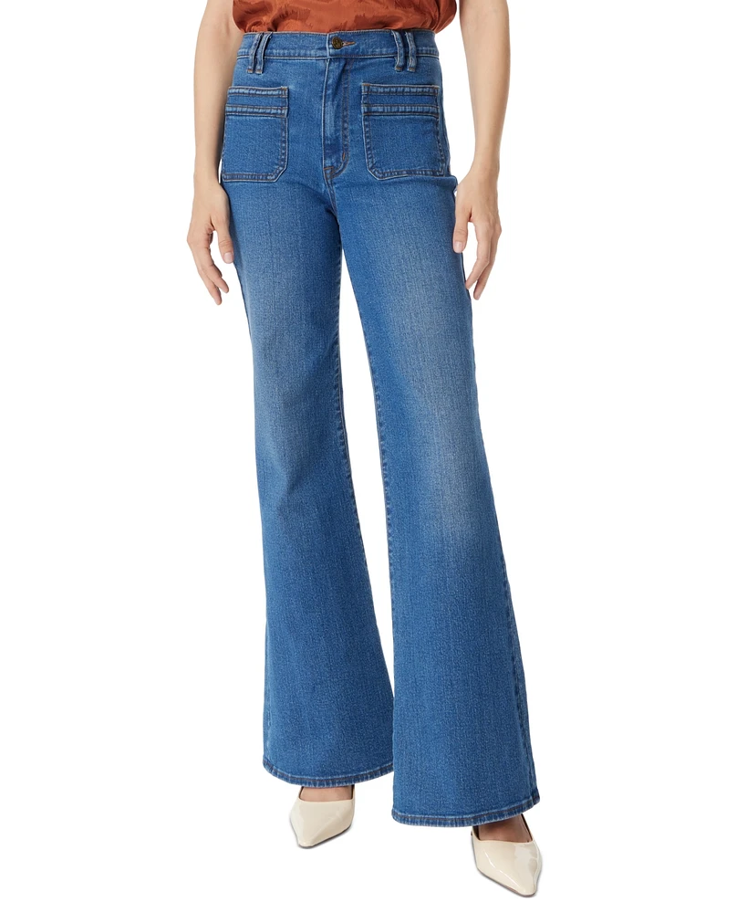 Sam Edelman Women's Flare-Leg Pocket Jeans