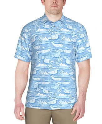 Pga Tour Men's Island Graphic Polo Shirt