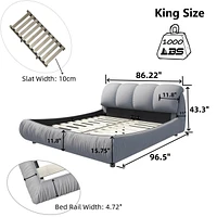 Luxury Upholstered Bed with Oversized Padrest