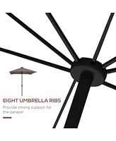 Streamdale Furniture Solar Led Patio Umbrella for Table or Base