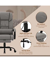 High Back Vibration Massage Office Chair with 6 Points Remote