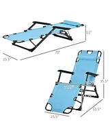 Streamdale Furniture Folding Chaise Lounge: 2-in-1 Tanning & Pool Chair