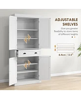 Freestanding Kitchen Pantry Cabinet with Storage