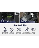 3-Quart Hard Anodized Nonstick Saucepan with Lid, Black