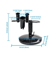 Yescom Desktop Salon Appliance Holder For Hair Dryer Curling Irons Stand w/ Plug Round Base