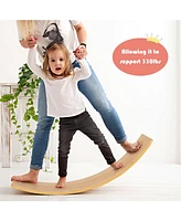 Vebreda 35.5 Inch Wooden Wobble Balance Board for Toddler and Adult