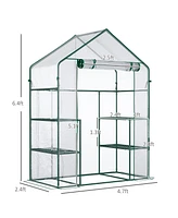5' x 2.5' Mini Green House Kit with Shelves