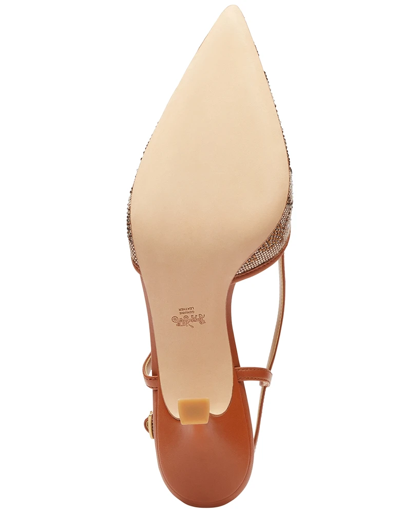 Coach Women's Rosie Crystal Signature Slingback Pumps
