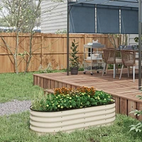 Streamdale Furniture Galvanized Raised Garden Bed: Cream