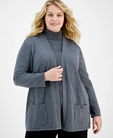 Anne Klein Plus Malibu Open-Front Cardigan