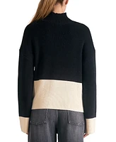 Elan Women's Mock-Neck Colorblocked Sweater