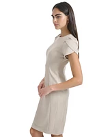 Calvin Klein Women's Tulip-Sleeve Jewel-Neck Dress