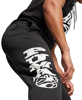 Puma Men's Posterize 2.0 Logo Graphic Fleece Sweatpants