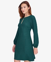 Tommy Hilfiger Petite Embossed Houndstooth Knit Dress