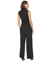 Tommy Hilfiger Women's Sleeveless Belted Jumpsuit