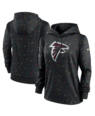 Nike Women's Anthracite Atlanta Falcons Nfl Crucial Catch Therma Pullover Hoodie