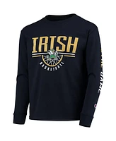 Champion Big Boys and Girls Navy Notre Dame Fighting Irish Basketball Long Sleeve T-Shirt