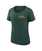 Nike Women's Green Oakland Athletics Authentic Collection Performance Scoop Neck T-Shirt