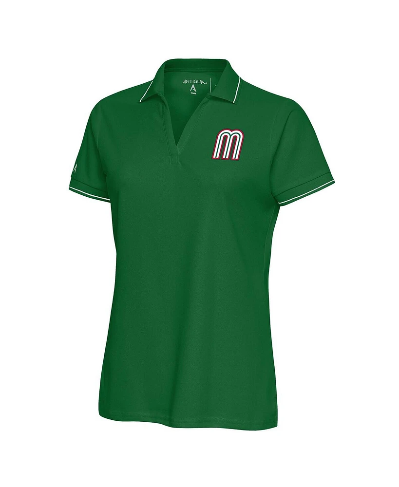 Antigua Women's Forest Green Mexico Baseball 2023 World Baseball Classic Affluent Polo