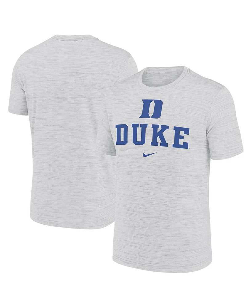 Nike Men's White Duke Blue Devils Primetime Velocity T-Shirt