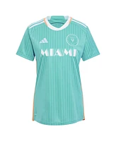 Adidas Women's Lionel Messi Aqua Inter Miami Cf 2024 Archive Replica Player Jersey