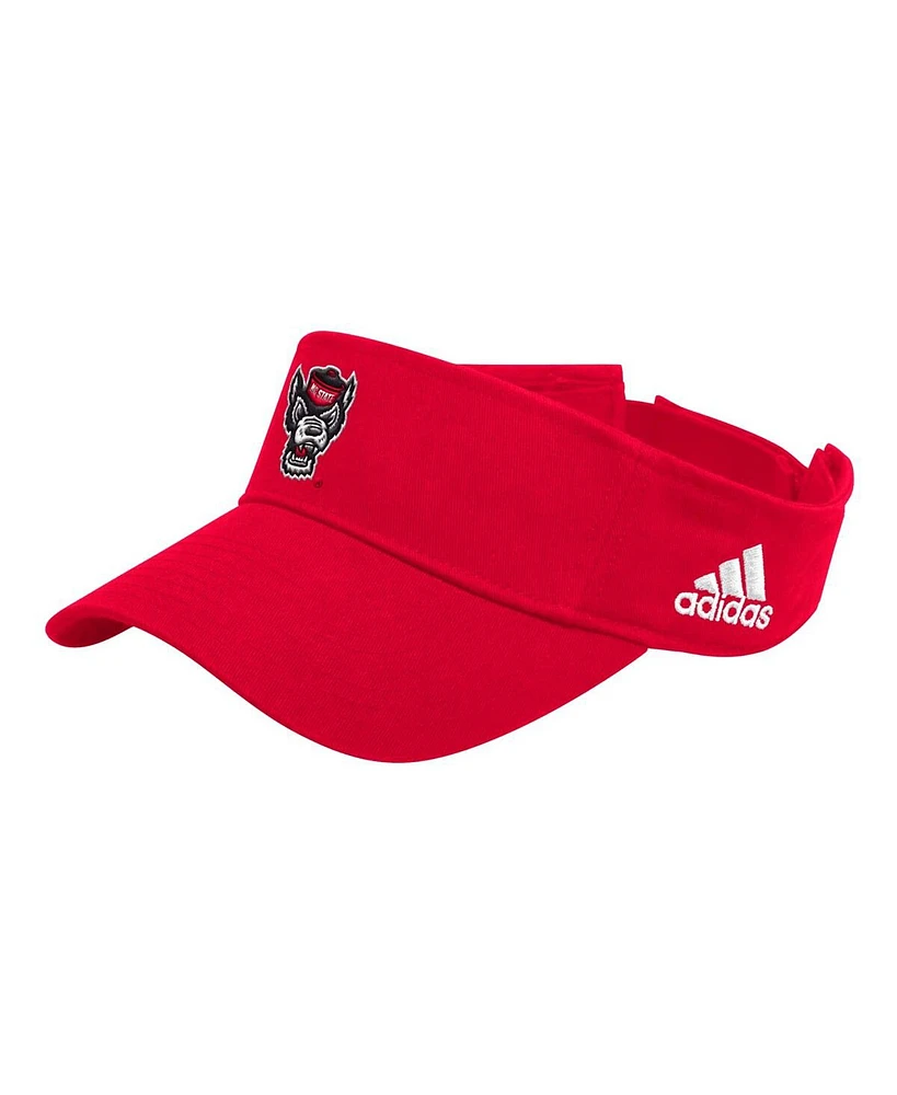 Adidas Men's Red Nc State Wolfpack Locker Room Team Adjustable Visor