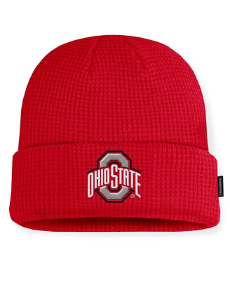 Nike Men's Scarlet Ohio State Buckeyes On-Field Terra Waffle Cuffed Knit Hat