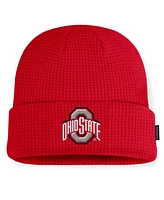 Nike Men's Scarlet Ohio State Buckeyes On-Field Terra Waffle Cuffed Knit Hat