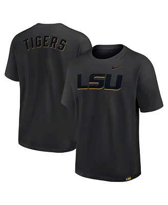 Nike Men's Black Lsu Tigers 2-Hit Statement Max90 T-Shirt