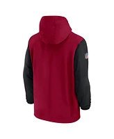 Nike Men's Burgundy/Black Washington Commanders 2024/25 Sideline Pre-Game Player 1/2-Zip Hoodie Jacket